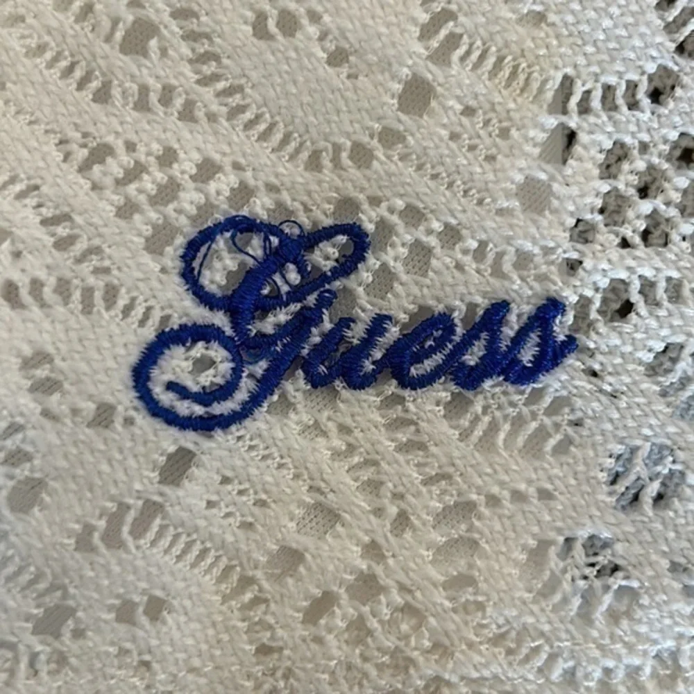 Guess Dress Lace Fabric Size 3/4 T White & Blue details